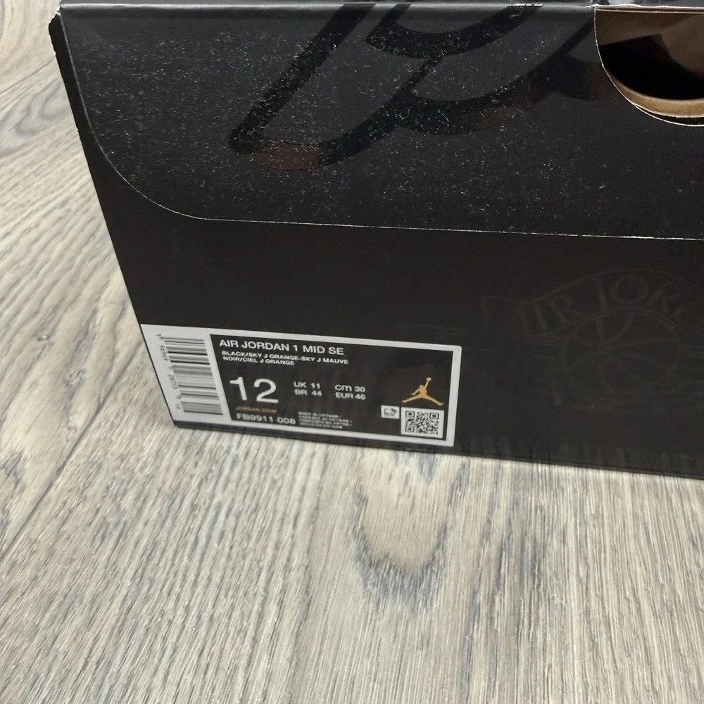 NEW Air Jordan 1 SE Mid Black Sky J Mauve Sz 12